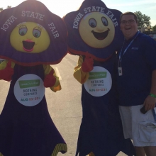 Me enjoying the opening day of the Iowa State Fair 2015! 