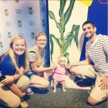 The youngest Future Farmer of America to swing by the Iowa FFA Foundation Booth. 