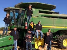 My family and I posing for a picture during harvest, my favorite time of year! 